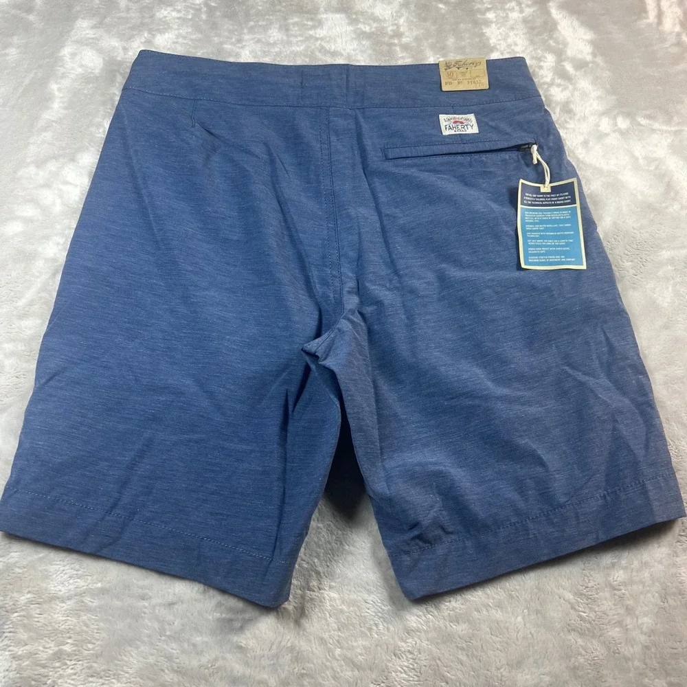 NWT Faherty Men's 30 All Day Shorts Blue Hybrid Board Shorts Stretch 9